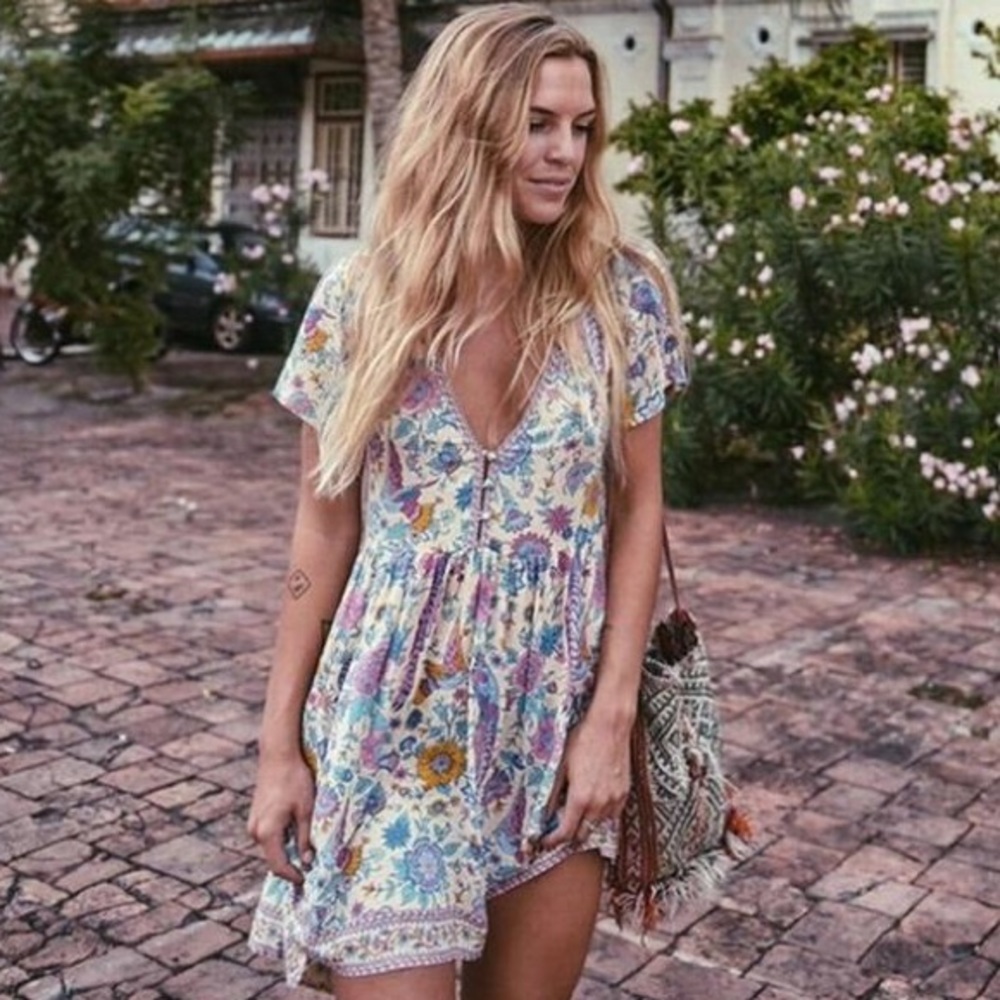 Boho chic floral dress